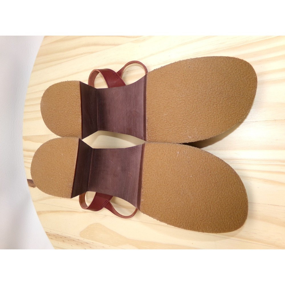 Swedish Hasbeens Strap Sandals Womens Bordeaux Size 39 Block Heel Strappy - Picture 8 of 10